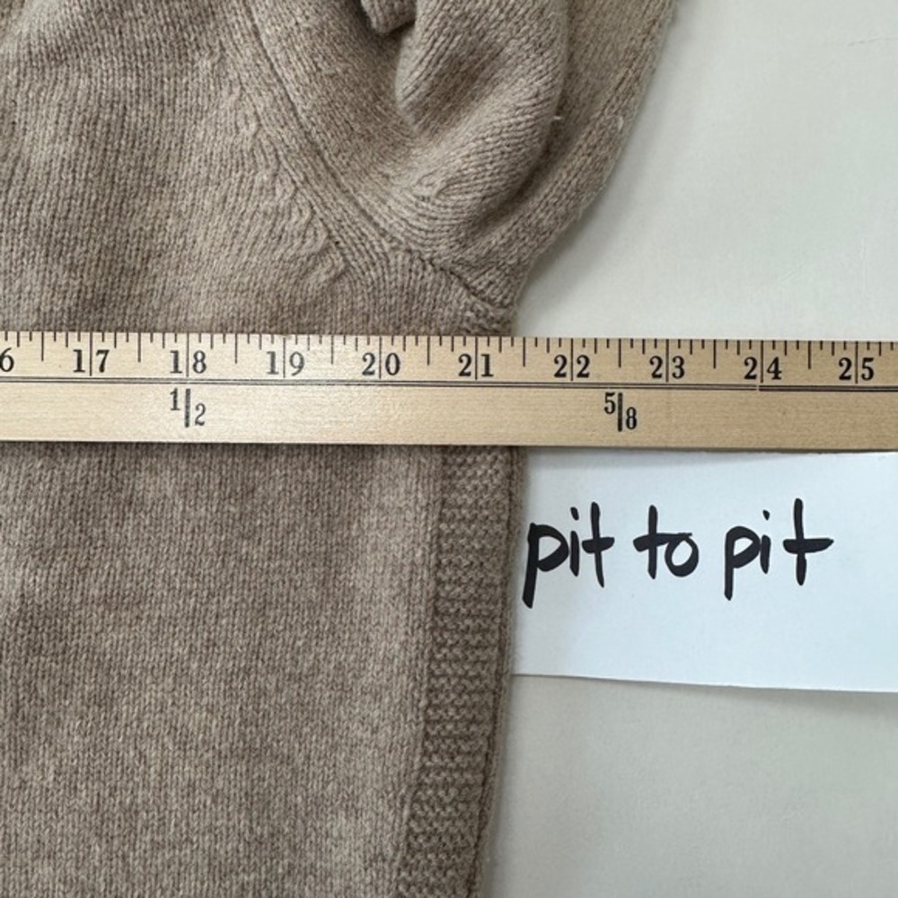 Ben Sherman Quarter Zip Sweater Pullover Ribbed Knit Wool Blend Beige Men Medium - Picture 11 of 13